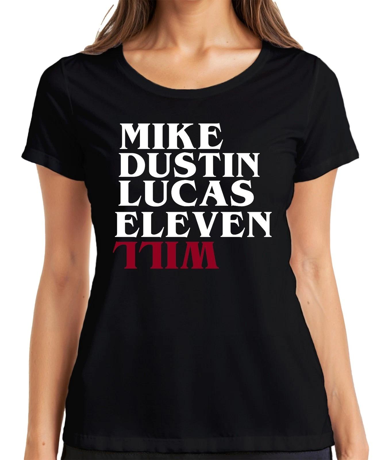 Eleven Mike Dustin Lucas Tim Serie Fan Geschenk Retro Damen T-Shirt L