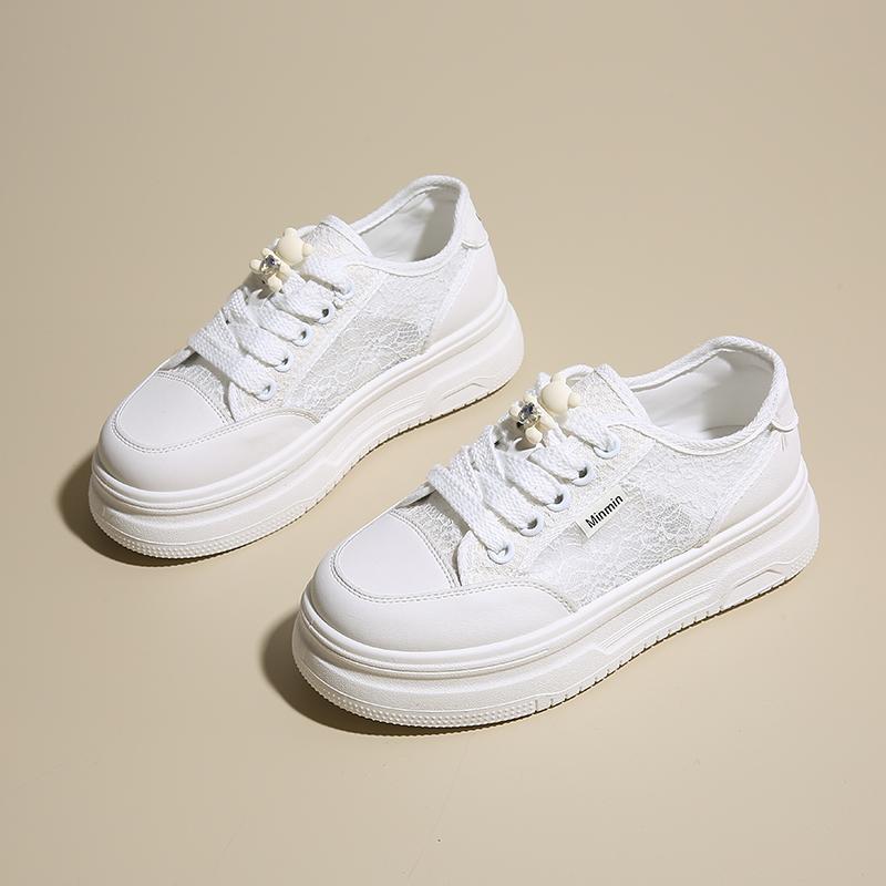 Fashion CRLAYDK Women's Classic Retro Lace Mesh Skateboard Shoes Fashion Sneakers Casual Tennis Walking Footwear Anti Slip Trainers