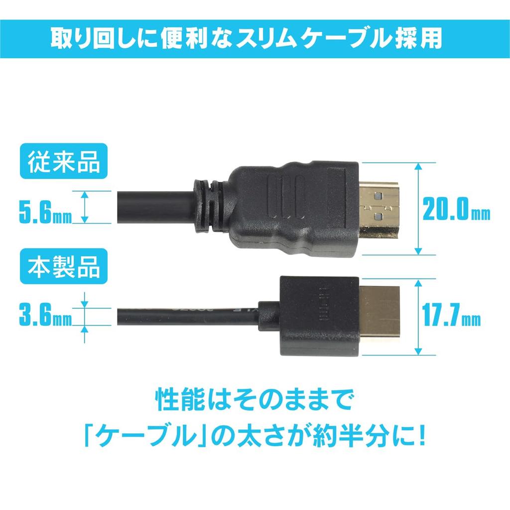 HDMI Cable Ethernet Compatible High Speed HDMI To HDMI Cable TYPEA Slim Beat-Sonic (HDC16 3.0m Type)