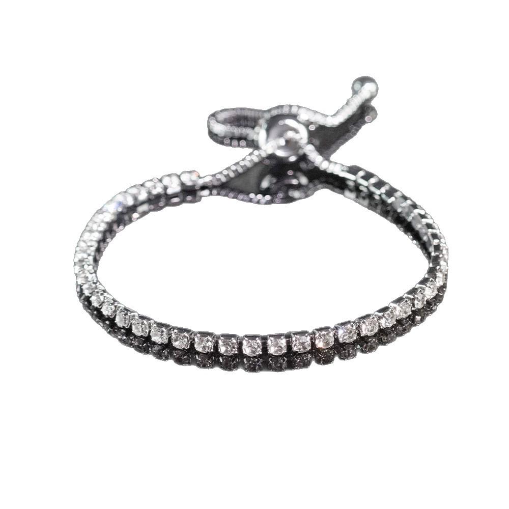 Zircon Adjustable Tennis Bracelet, Luxury Women's Jewelry with Full Diamond Design