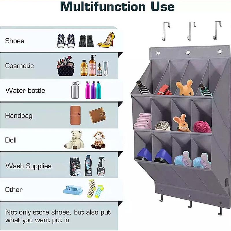 Wall-Mounted Multi-Layer Foldable Shoe and Sundry Storage Bag