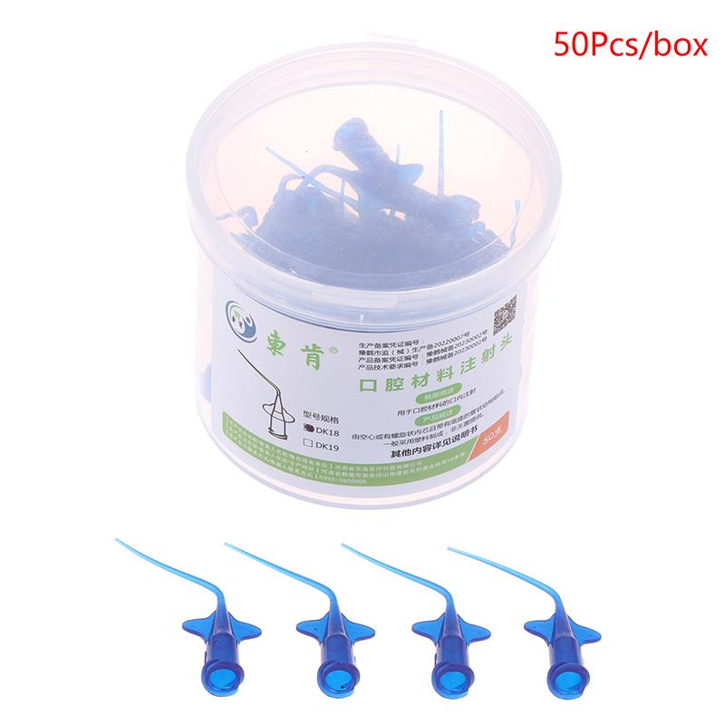 50Pcs Dental Syringe Tip For Root Canal Therapy Endo Irrigation Root Canal Disposable Needle Tip Dentistry Materials