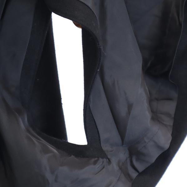 Y's Made In Japan Wool Blend With Fur Poncho 1 Black Cloak Women Used