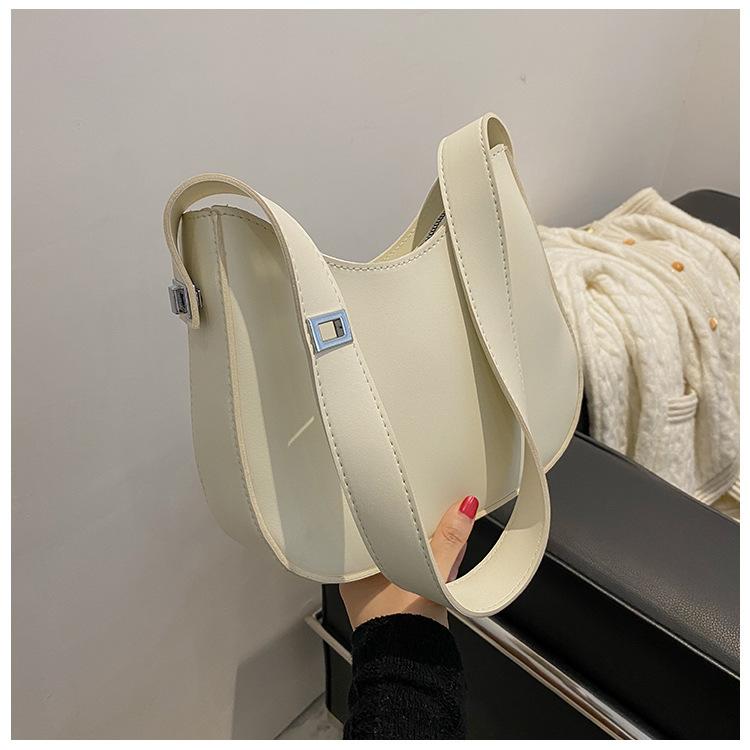 Summer Women s Top-Handle Shoulder Bag - Large Capacity Textured Leather Underarm Purse белый