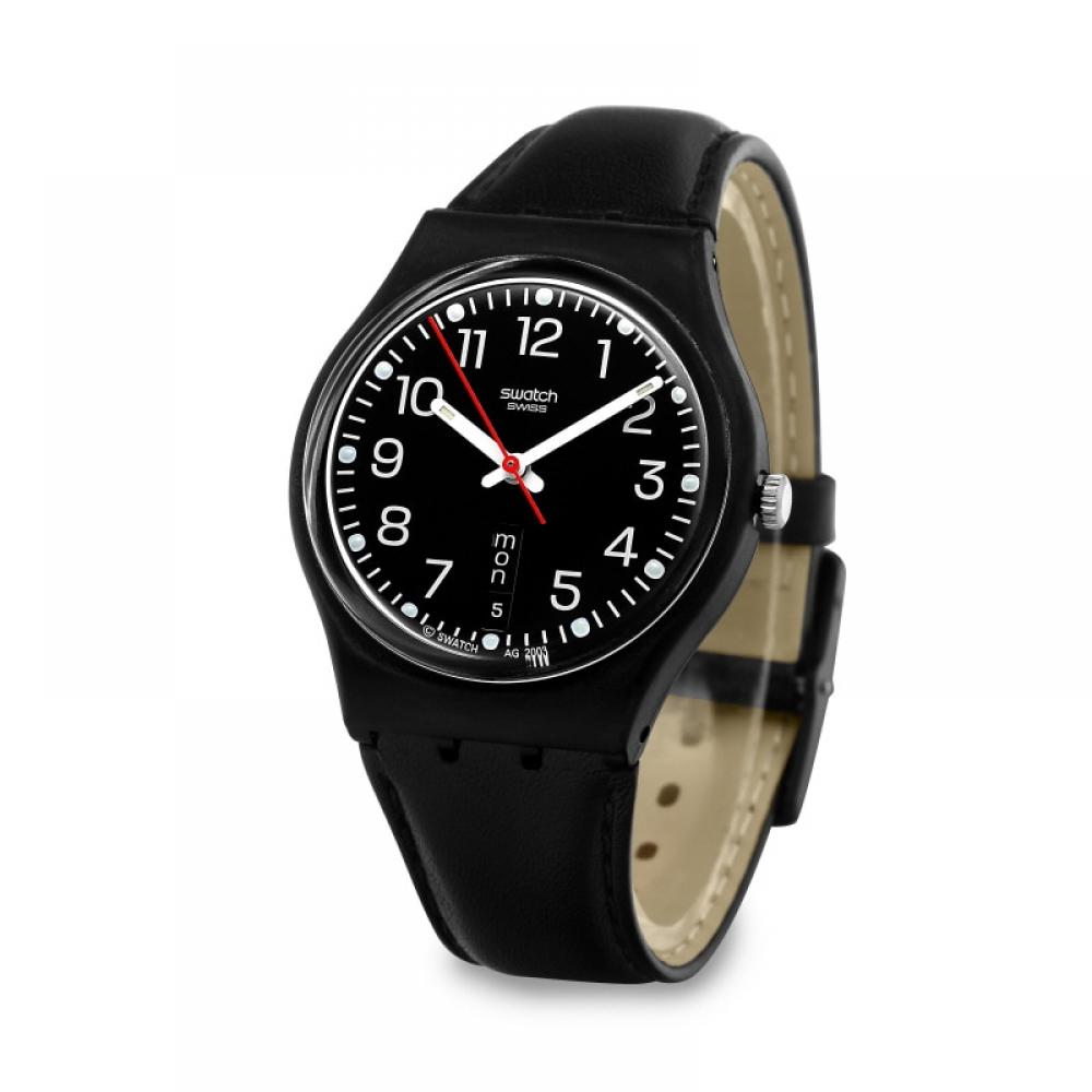 SWatch Unisex Leather Watch Red Sunday Gb750