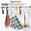 Portable Clothes Drying Clips Laundry Hook with Clip, Non-Drilling ABS Closet Organizer, Multi Purpose Space Saving Storage Tools Durable Anti-slip