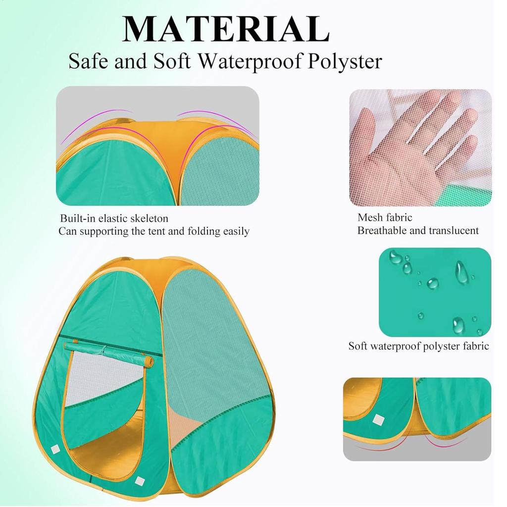 Kids Play Tent Pop-up Indoor Outdoor Play Tent Mesh Sensory Corner Folding  for Garden Beach Bedroom Playroom Backyard Camping