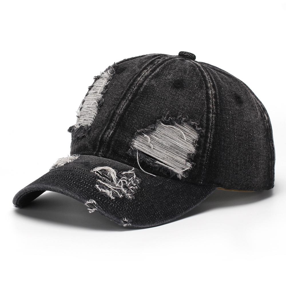 Generic Distressed Denim Baseball Cap Adjustable Vintage Washed Sun Hat L