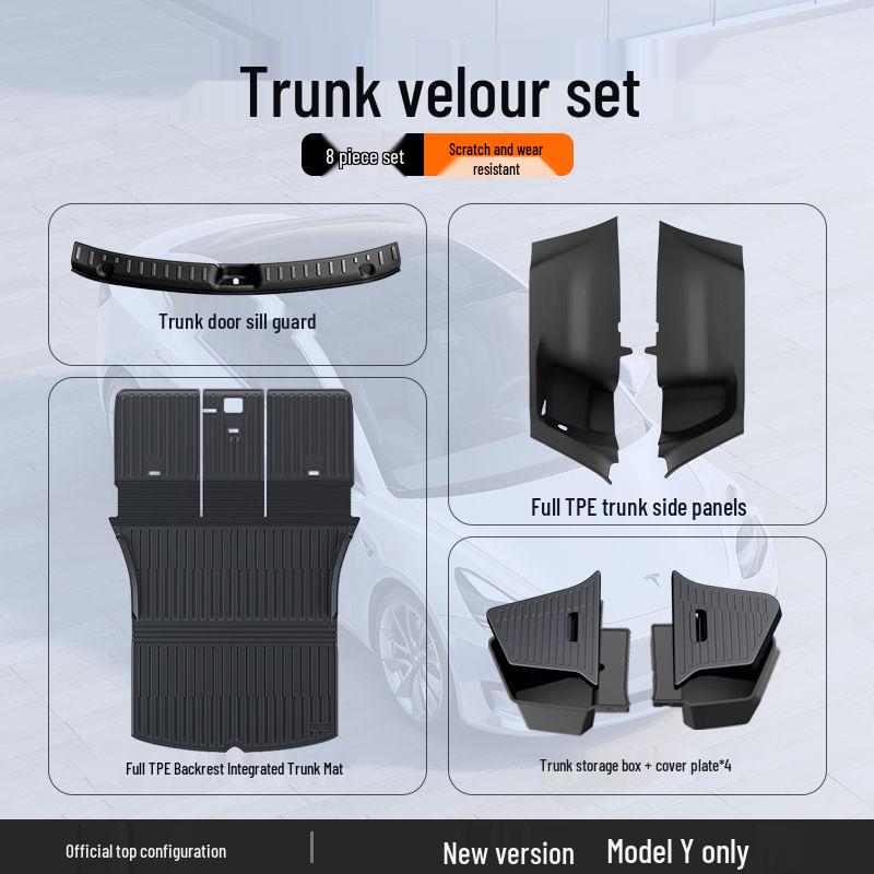 Flannel Protective Pads for Tesla Model Y Trunk Side Guards