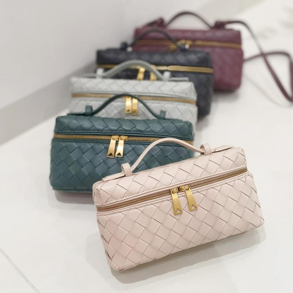 Bolso bandolera de piel de oveja tejida de cuero genuino MCBV 2024 para mujer