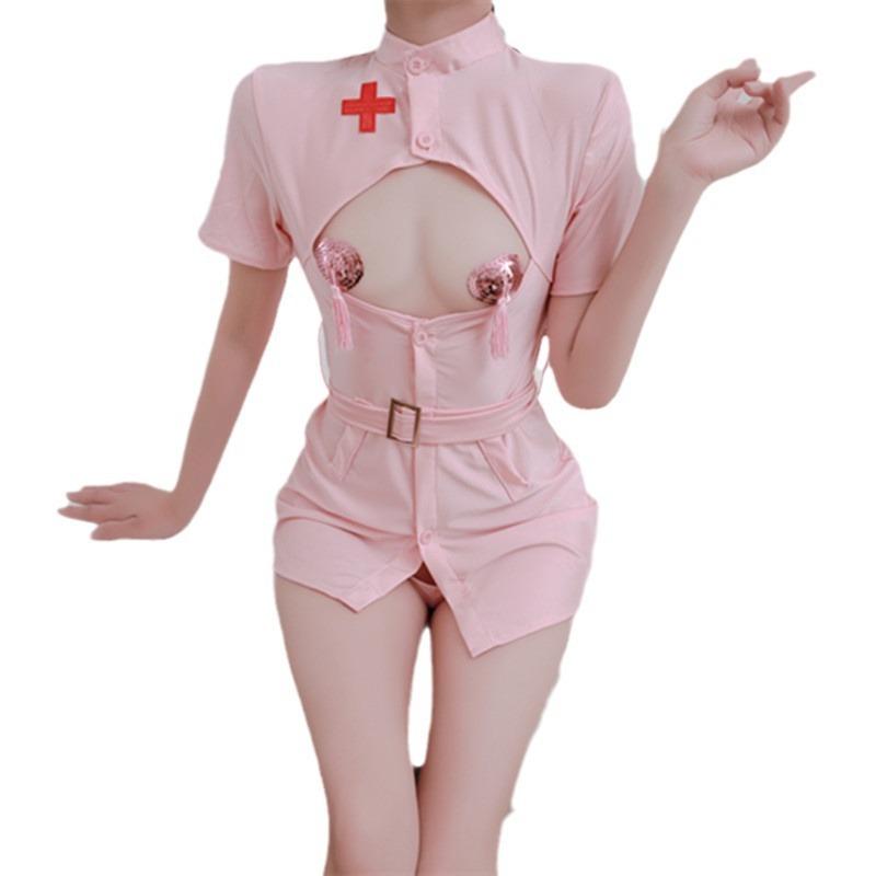 Sexy Lingerie Sexy Nurse Uniform Women Cosplay Passion Clothes Hot Hollow Breast Uniform Pure Desire Temptation