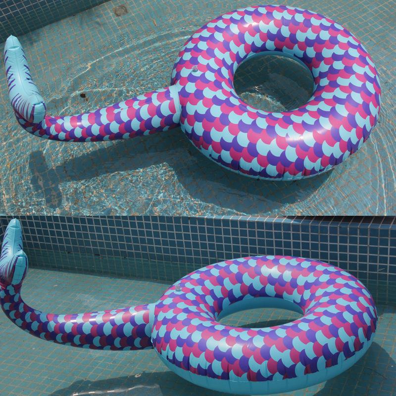 Mermaid Pool Float Tube, Giant Pool Float for Adults, Teenagers and Children, Pool Raft Float Ring for Pool Parties