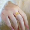 Vietnam Gold Fishtail Adjustable Ring - Elegant Hand Jewelry, Perfect Birthday Gift for Girlfriend