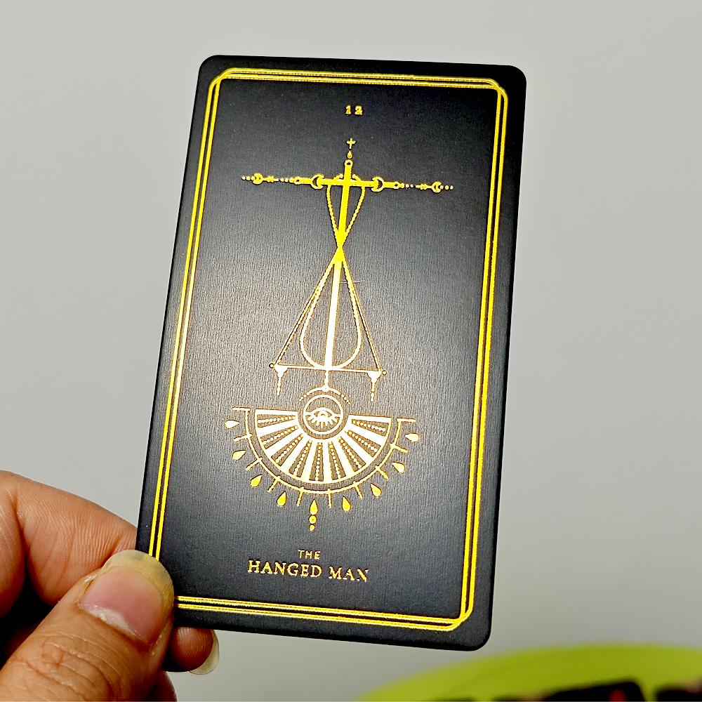 10.3*6cm Soul Cards Black Edition 78 Pcs Cards Gold Plating On Cards with Guidebook for Beginners Pocket Size