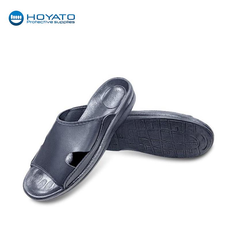 Non-Slip Anti-Static Black Slippers with Breathable Soft Sole for Men and Women 42