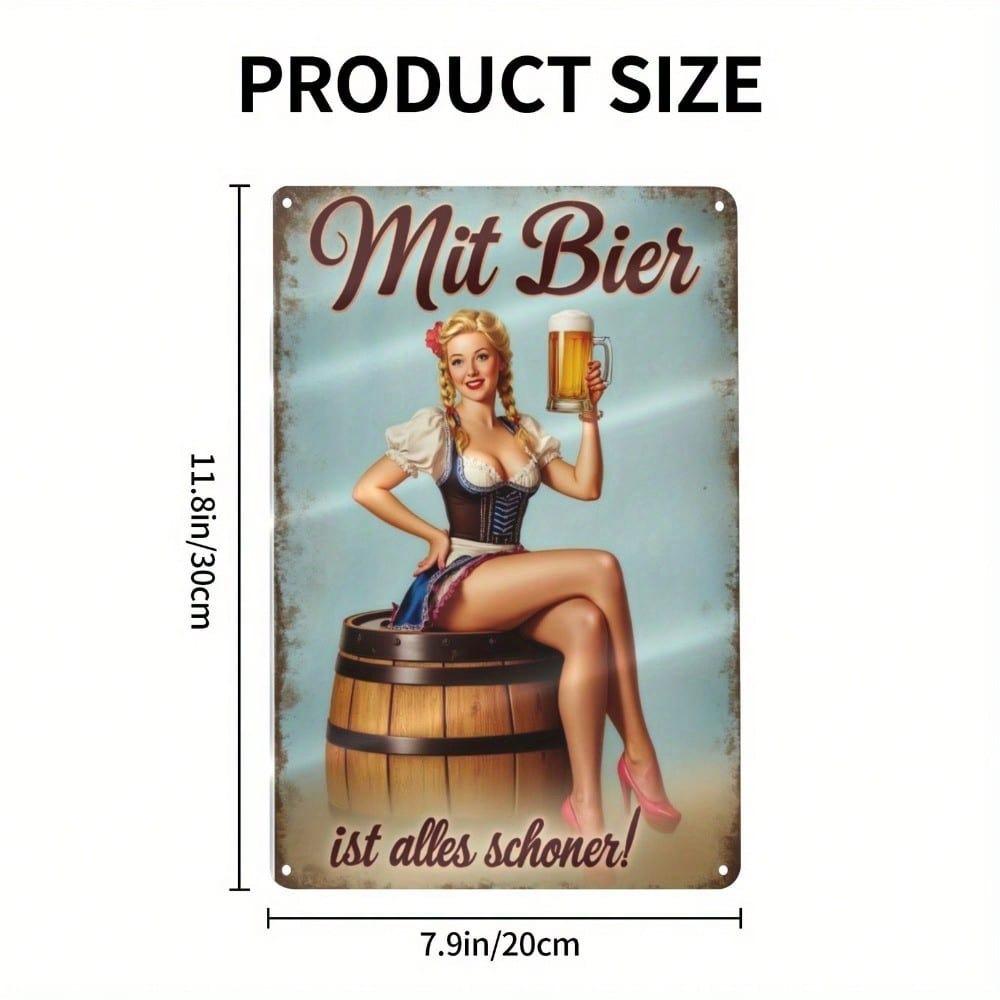 Vintage Tin Metal Sign Wall Decor Rustic Pub Beer Art 8x12 Inch
