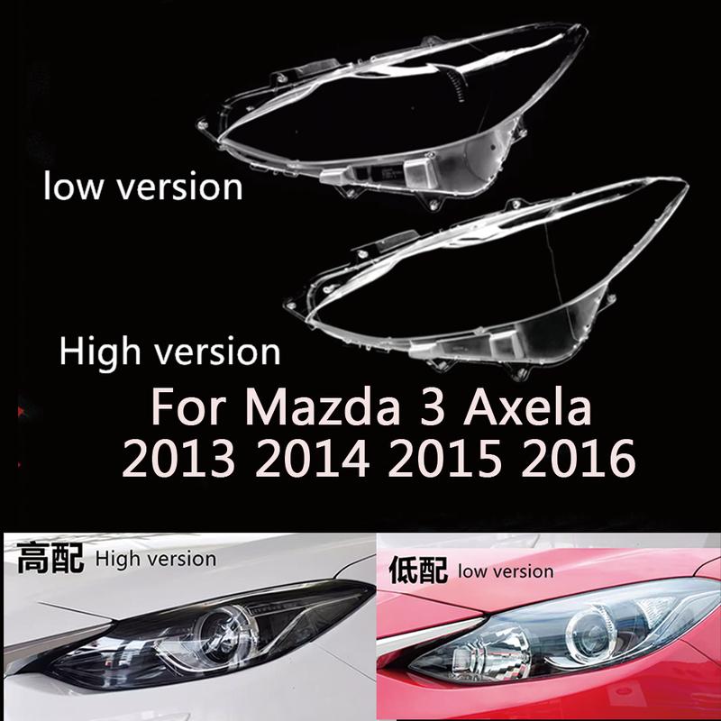 Car Headlamp Lens For Mazda 3 Axela 2013 2014 2015 2016 Front Car Headlight Cover Lens Shell Lampcover Lampshade Headlamp