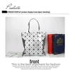 Borsa a mano rombo geometrico lucida: Borsa a tracolla pieghevole alla moda a 6 scomparti per donna.