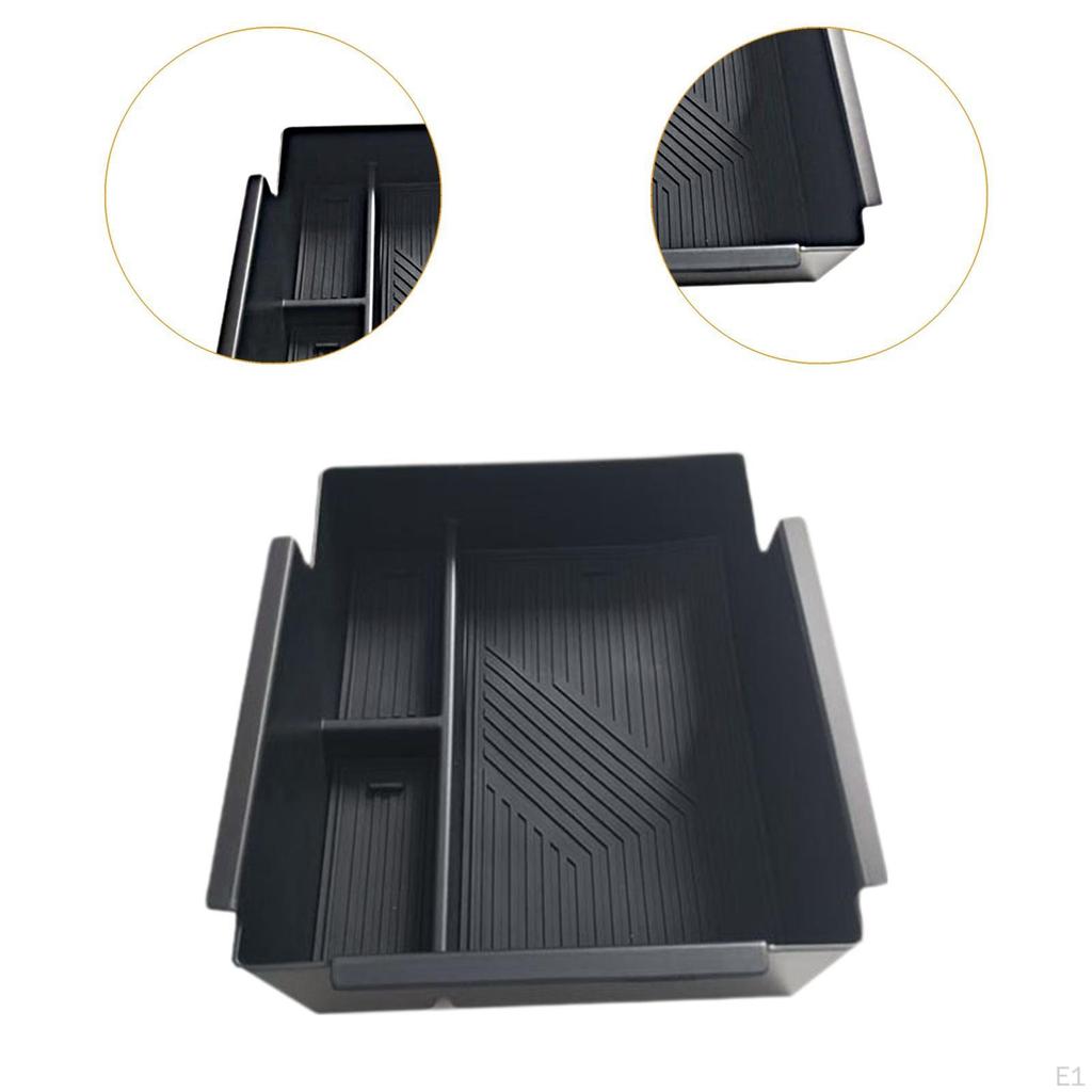 Console Armrest Organizer Tray TPE Black for BYD Yuan PLUS