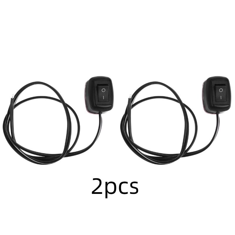 1/2pcs DC 12V Universal Car Switch Paste Type Toggle Switch with Cable 60cm For DRL