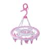 High-quality Non-retractable Plastic Drying Rack With 20 Windproof Clips For Laundry