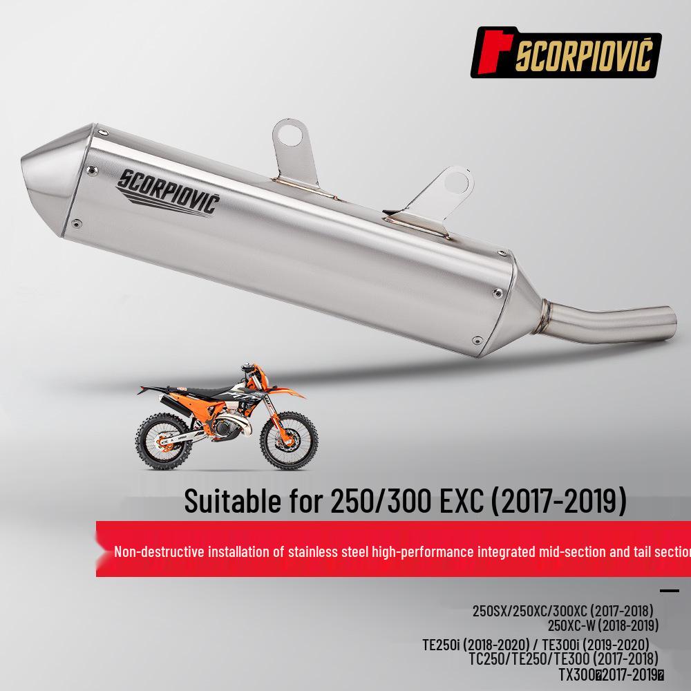 TE300I, 250EXC, 300EXC ve 250XCW için Arazi Motosikleti Egzoz Sistemi