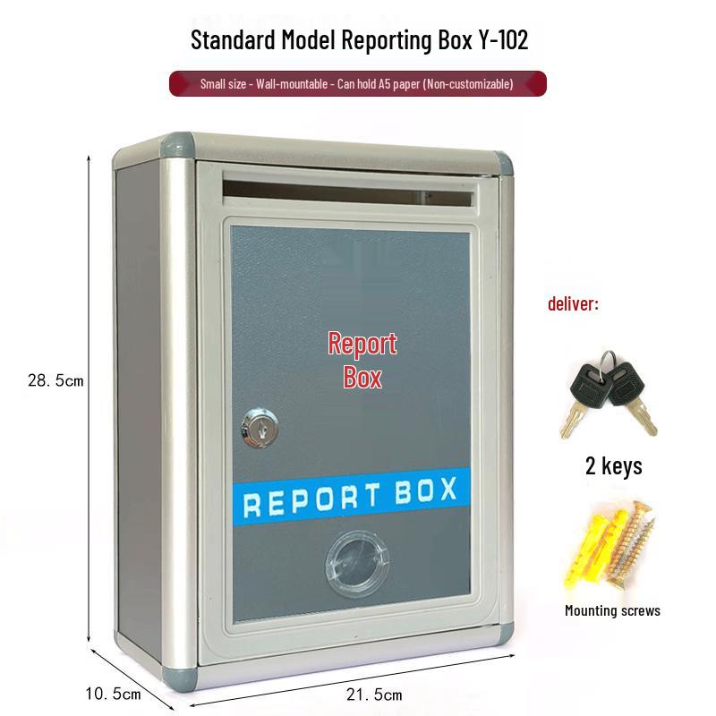 Wall-Mounted Aluminum Suggestion Box Small
