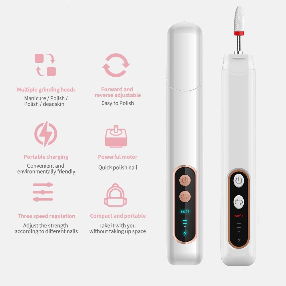 Pen Electric Grinder Nail Grinding Nail Grinding Tools Portable Rechargeable Nail Remover Machine
