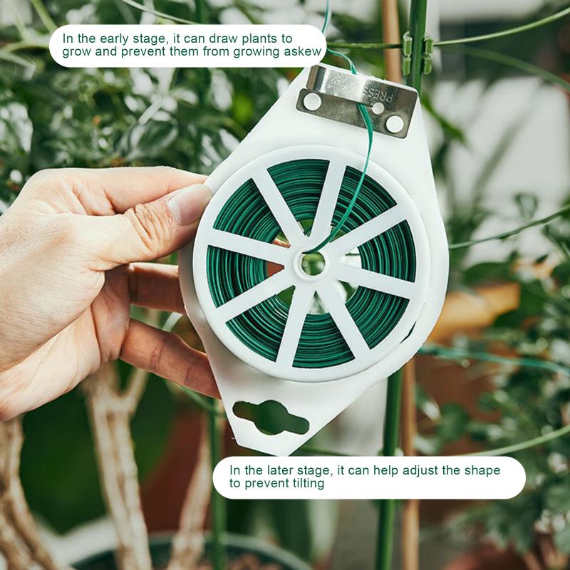 Gravata torcida para jardinagem de 30m, ferramenta de corte embutida, fio multiuso para escalada, videira (com papelão)