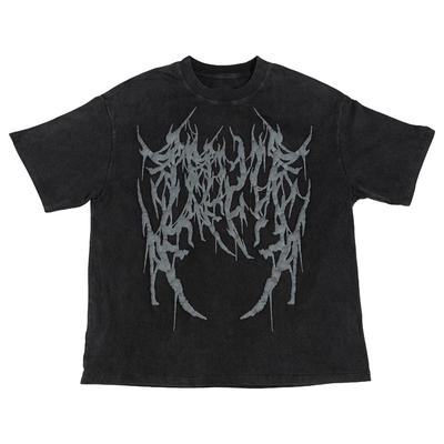 2025 neues Modell Vintage Y2K Baumwoll-T-Shirt Harajuku Ästhetik Grafikdruck Rock Hip Hop Kurzarm-T-Shirts Locker Grunge Goth