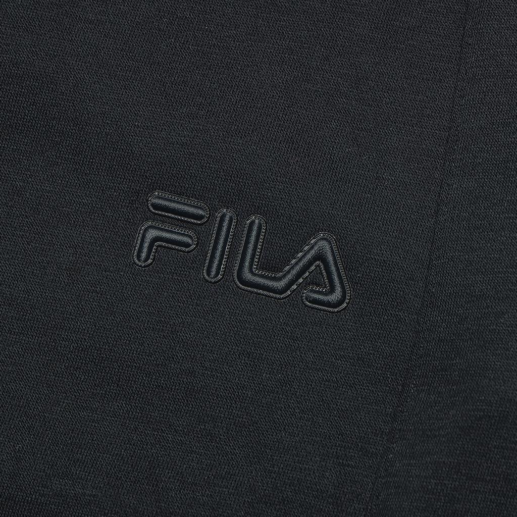Fila Solid Color Drawstring Cuffed Casual Knit Sports Pants Women Bottoms Black F11W349620F-BK