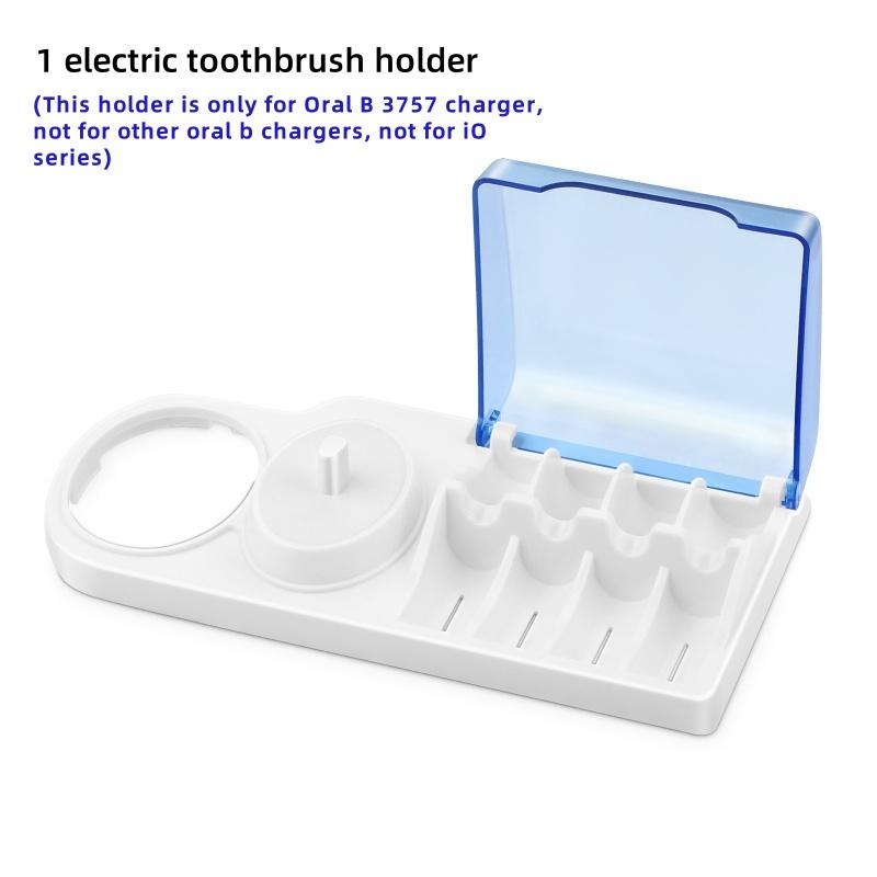 Electric Toothbrush Holder Replacement for Braun Oral B with Brush Head Storage Cover and Charger Base Stand