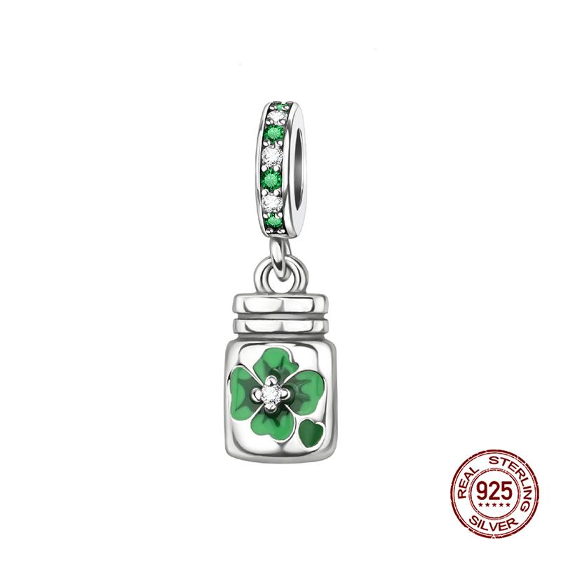 Copper Charms Fits Charm 3Mm Original Bracelet Necklace Womens Lucky Clover Charm Diy Fine Jewelry Gifts