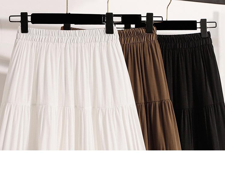 Elegant Plus Size Lace Patchwork Mid-Length Autumn Skirt