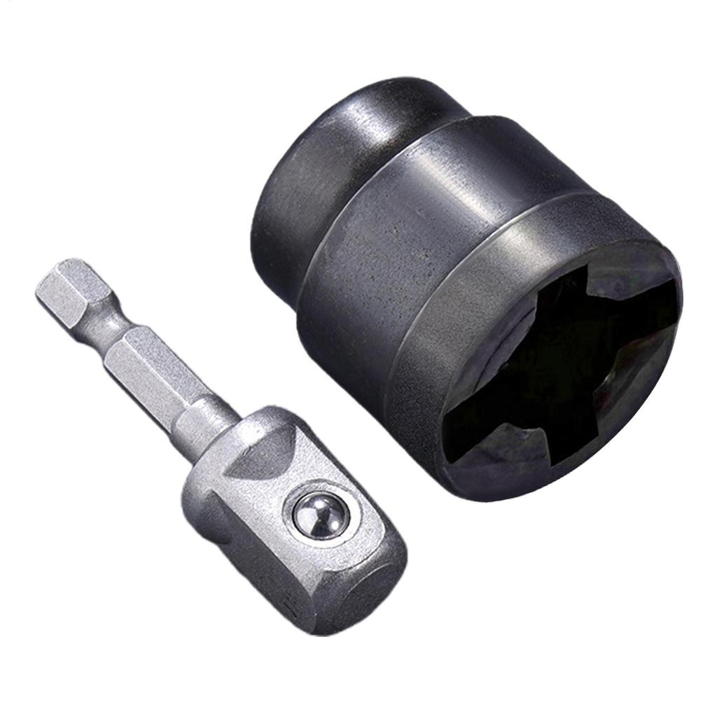 Rv Jack Socket Drill Adapter Jack Socket Drill Adapter for Hand Drill Rust-Resistant Converter Steel Ball Joint Rod Impact Tool