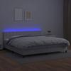 Maison Exclusive - Sommier à lattes de lit avec matelas et LED Blanc 200x200 cm