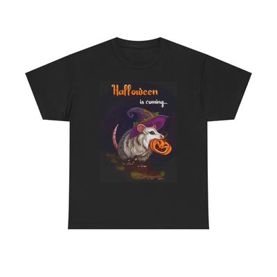 Halloween Kommt Lustiges Grafik-T-Shirt Herren Damen T-Shirts Top Unisex Schweres Baumwoll-T-Shirt
