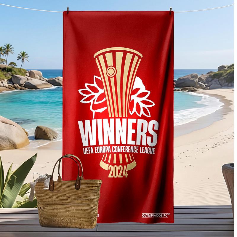 Olympiacos FC Bedrucktes Strandtuch Schnelltrocknend Weiches Handtuch Tragbare Große Rechteckige Stranddecke für Reisen Schwimmbad