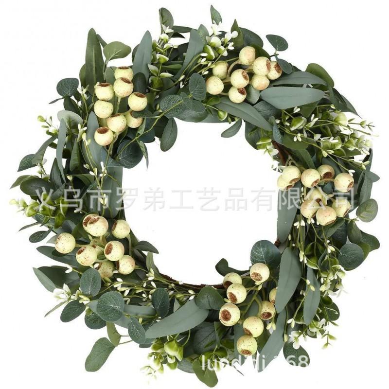 Easter Wreath Decor With Artificial Daisies Sunflowers Door Wall Hanging Home Party Decoration