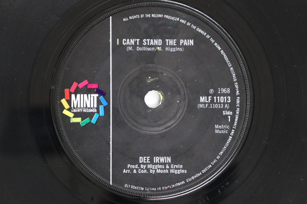 7inch Record DEE IRWIN - I Can't Stand The Pain / My Hope To MLF11013 MINIT 1968 UK Soul/Funk Used