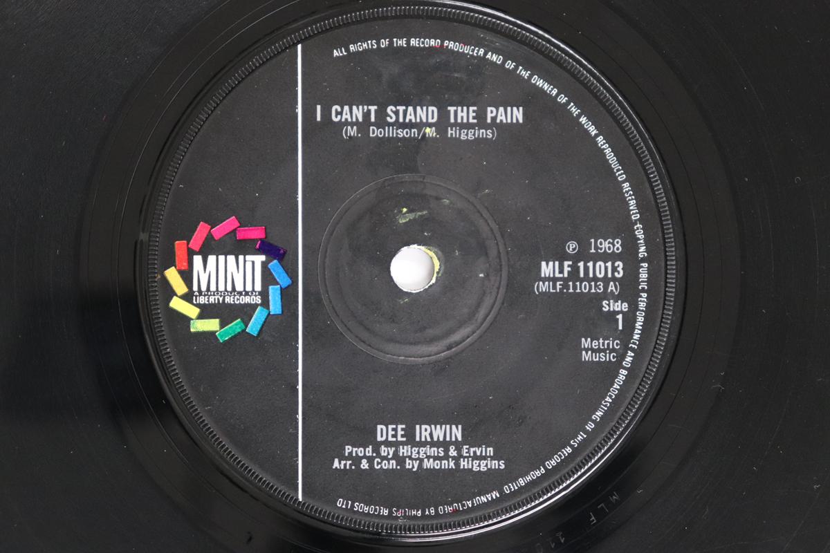 

7inch Record DEE IRWIN - I Can t Stand The Pain / My Hope To MLF11013 MINIT 1968 UK Soul/Funk Used