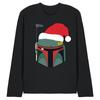 STAR WARS Unisex Adult Boba Fett Santa Hat Long-Sleeved T-Shirt