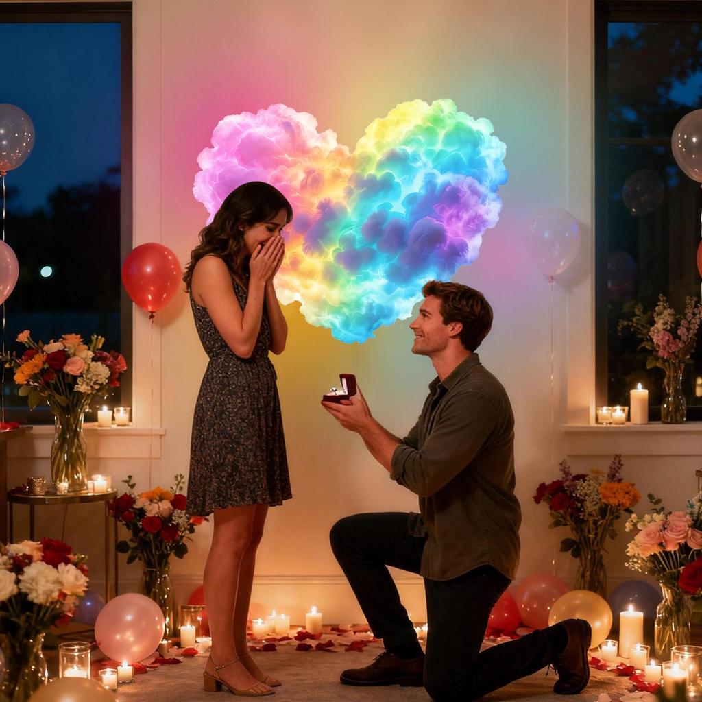 3D Cloud Lighting Light Led Lamp Multicolor Bedroom Clouds Lights Thunder Clouds Colorful Atmosphere DIY Creative Catton Cloud