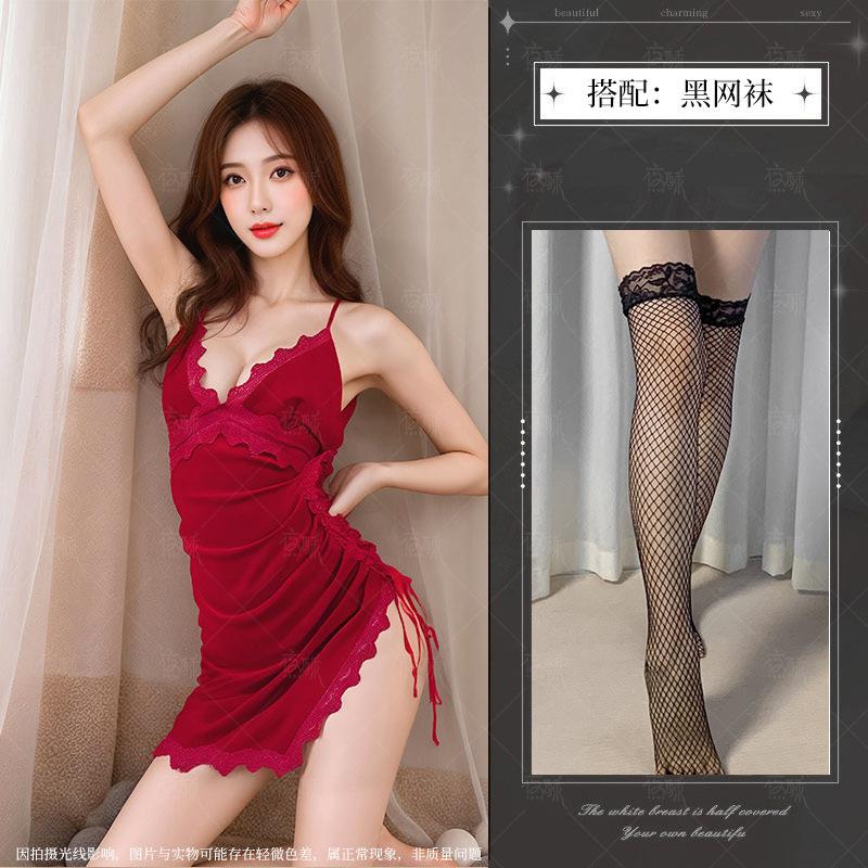 Sexy lingerie free pure desire small chest bed hot passion midnight charm robe teasing nightdress