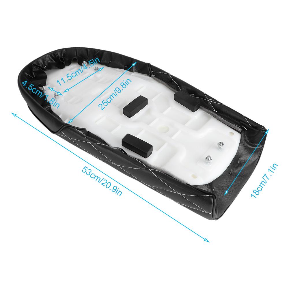 PU Leather Flat Vintage Style Motorcycle Seat Cushion Saddle Fit For CB CL AX100 CG125 Black