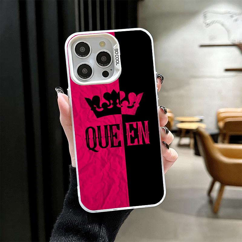 Queen King Couple Theme Shockproof Phone Case for iPhone 17 Air 16 16E 15 Pro Max 14 Plus 13 Mini 12 Back Cover Anti Fall Fundas