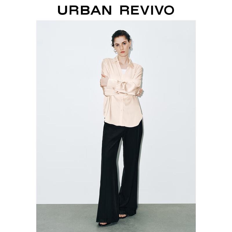 UR Women's 2025 Autumn Single-Breasted Satin Blouse