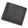 [Cypris] Silky Kip Bi-fold Wallet with Coin Purse, Box-type, Leather, Black, 1719 (9.7x11.5x2.5cm)
