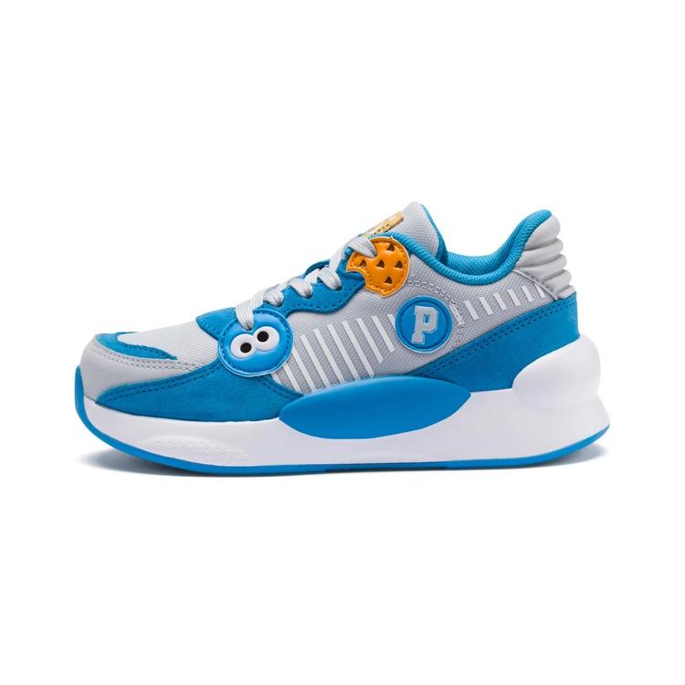 (PS) Sesame Street x PUMA 50 Rs 9.8 Running Shoes Blue/Gray Kids 370763-01 EU 34