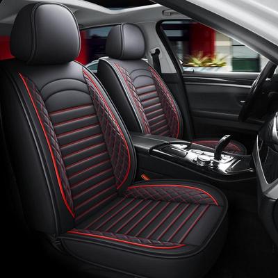 Universal Leather Car Seat Cushion - Five-Seater, Four Seasons, Full Coverage, Comfortable Style.
